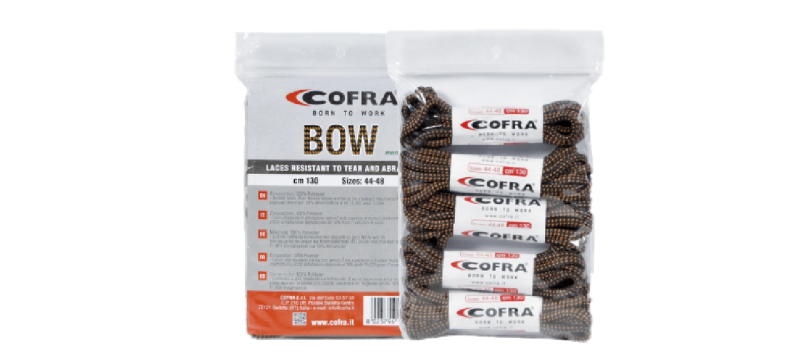 Cofra Lacci BOW Nero/Cognac (CONF. 5 PAIA)