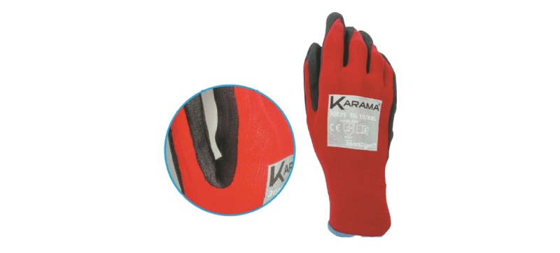 Guanto in nylon/spandex spalmati in nitrile foam 30835