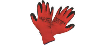 Guanto rosso zigrinato AB25