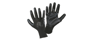 Guanti in poliestere nero 30820 AB37 BLACK