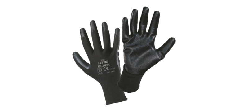 Guanti in poliestere nero 30820 AB37 BLACK