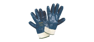 Guanti in cotone spalmati in NBR dorso coperto c/man. G319