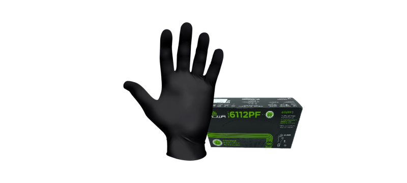 Guanto Showa 6112PF nitrile nero