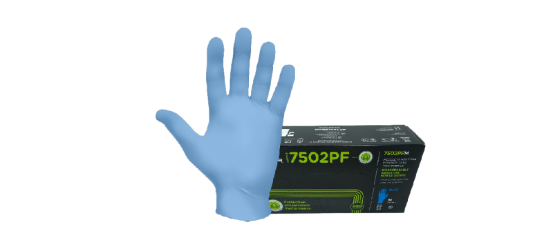 Guanto Showa 7502 nitrile azzurro
