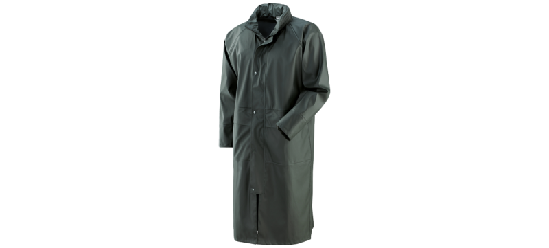 Cappotto impermeabile in poliuretano verde Iguazù AB374